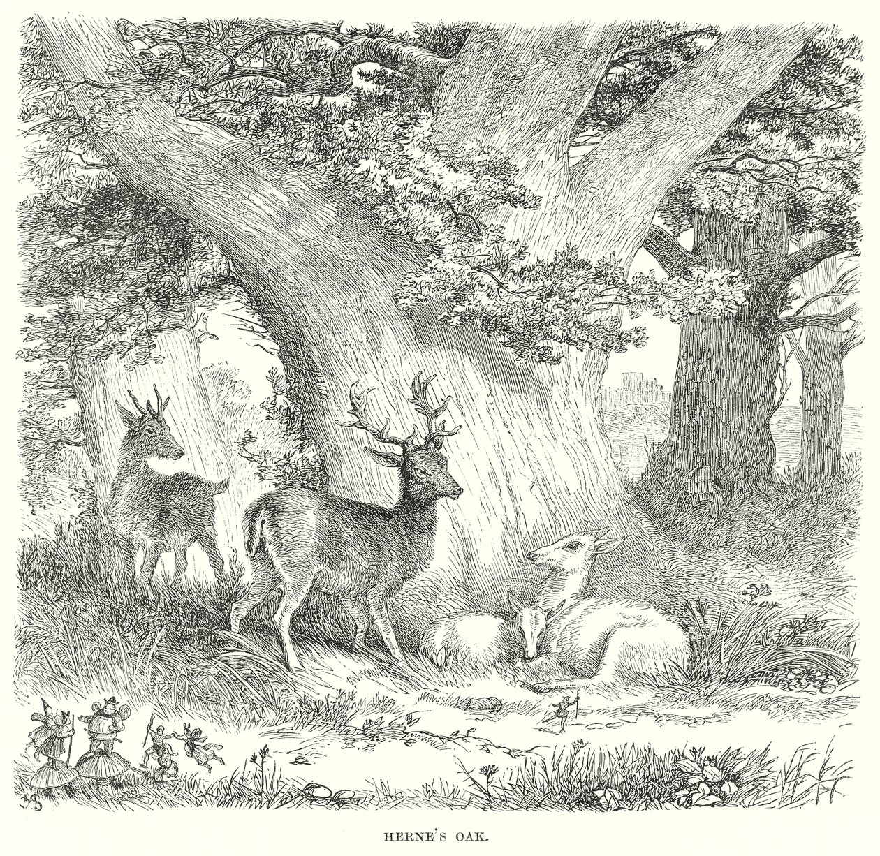 De lystige koner i Windsor (kobberstik) af Henry Courtney (after) Selous