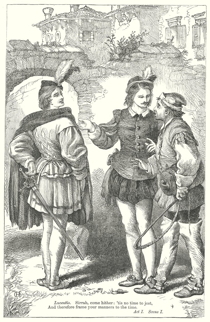 The Taming of the Shrew (gravure) af Henry Courtney (after) Selous