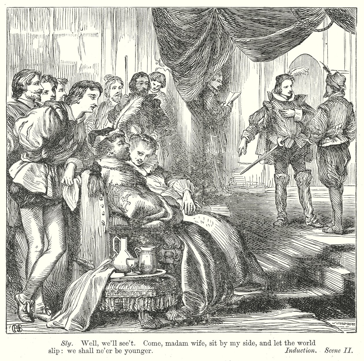 The Taming of the Shrew (gravure) af Henry Courtney (after) Selous