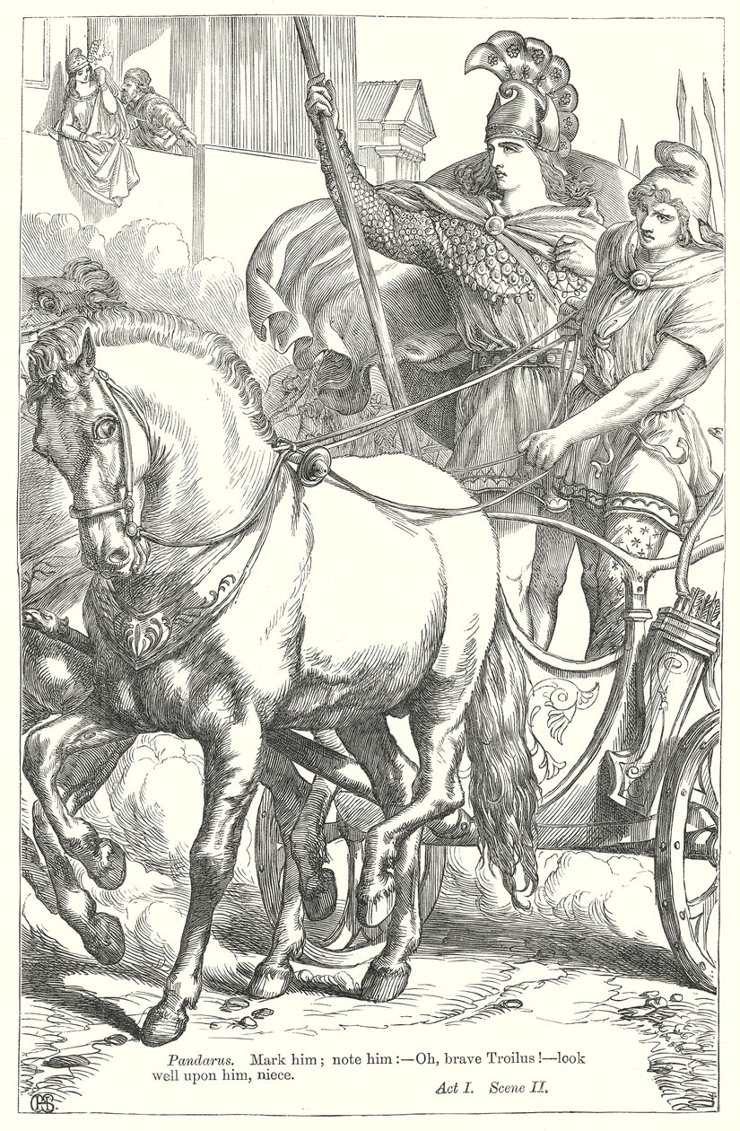 Troilus og Cressida (kobberstik) af Henry Courtney (after) Selous