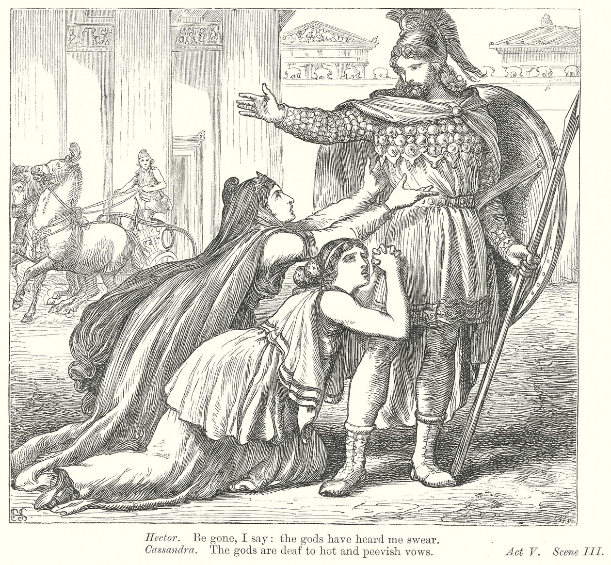 Troilus og Cressida (kobberstik) af Henry Courtney (after) Selous