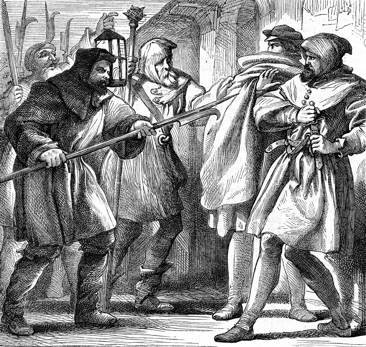 Scene fra Shakespeares Much Ado about Nothing, 1870 af Henry Courtney Selous