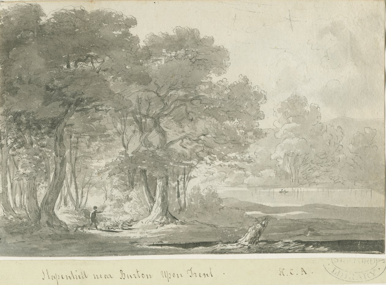 Burton-uponTrent - Stapenhill: sepia-tegning, nd [1788-1855] (tegning) af Henry Curzon Allport