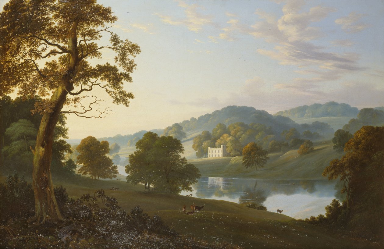 Great Barr Hall, Staffordshire (olie på lærred) af Henry Curzon Allport