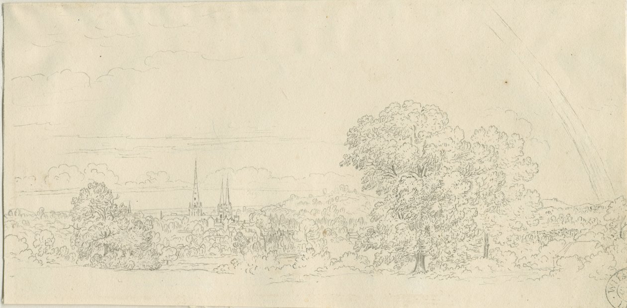 Lichfield - Fjernsyn: pentegning, nd [1788-1855] (tegning) af Henry Curzon Allport