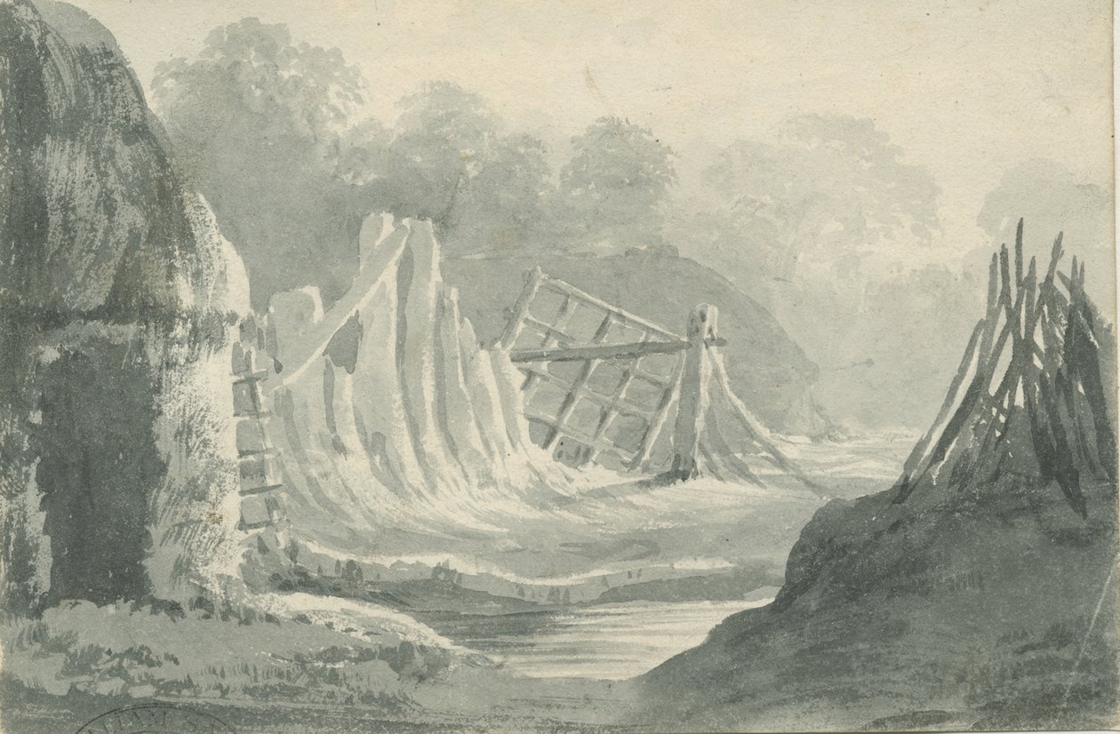 Lichfield - Edial: sepia vask tegning, nd [1788-1855] (tegning) af Henry Curzon Allport