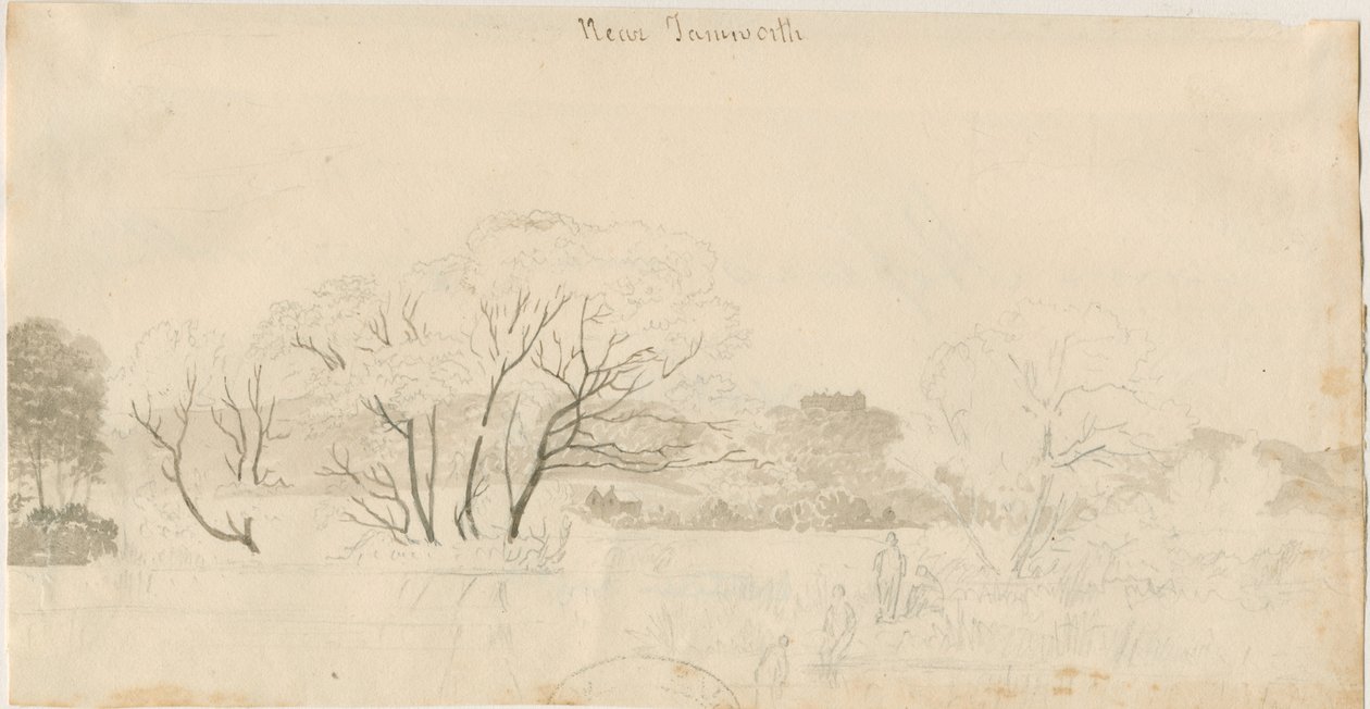 Tamworth - Fjernsyn: blyantstegning, nd [1788-1855] (tegning) af Henry Curzon Allport