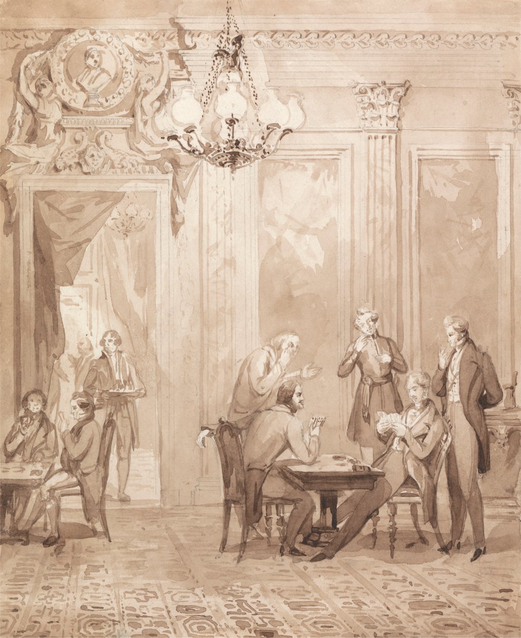The Life of a Nobleman: Scene the Fifth - The Gambling House af Henry Dawe