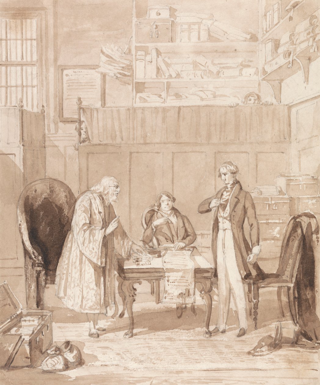 The Life of a Nobleman: Scene the Sixth - The Usurer af Henry Dawe