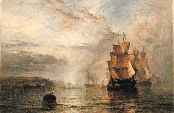Forsendelse blev beroliget i en flodmunding om aftenen af Henry Dawson