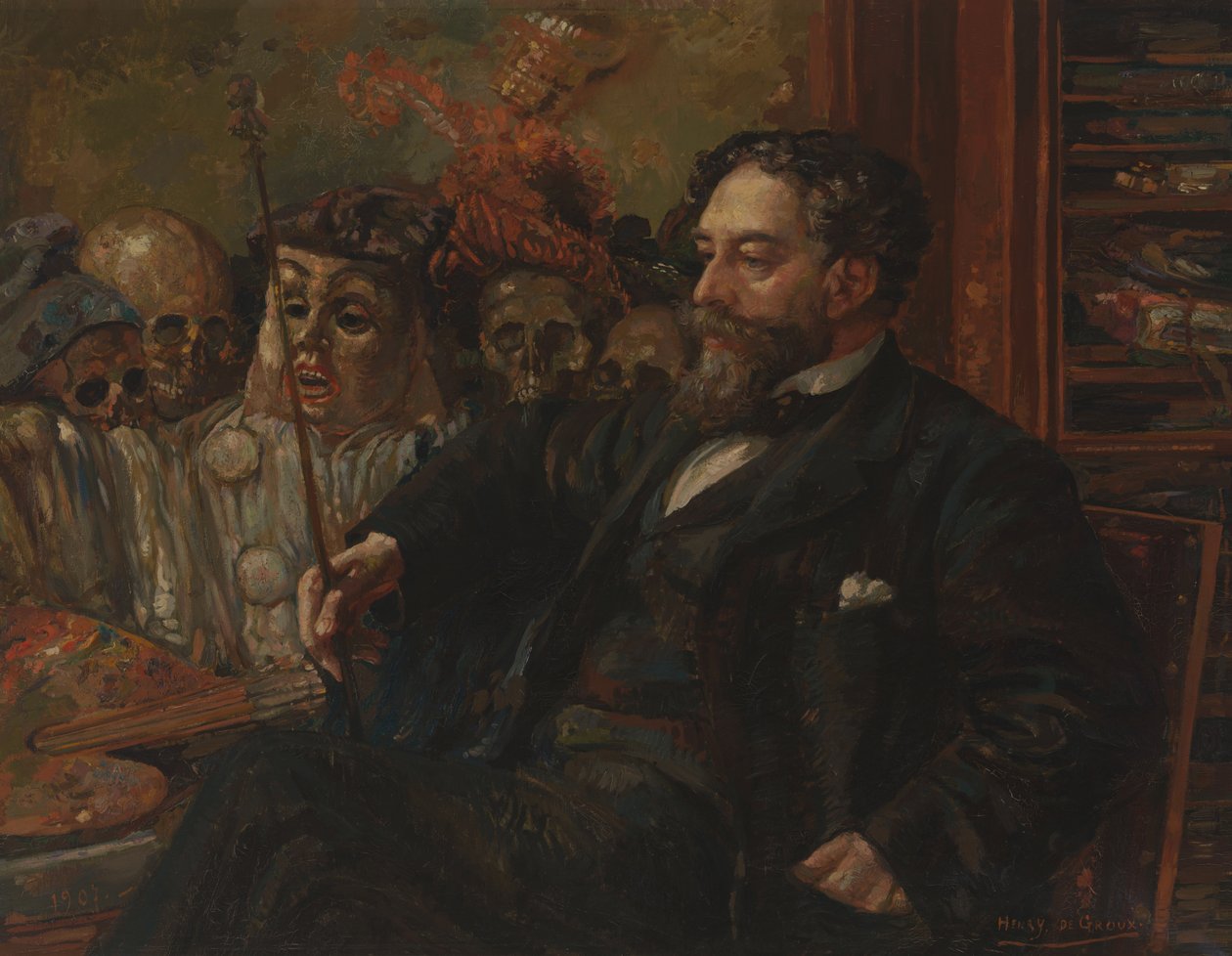 Portræt af James Ensor af Henry De Groux