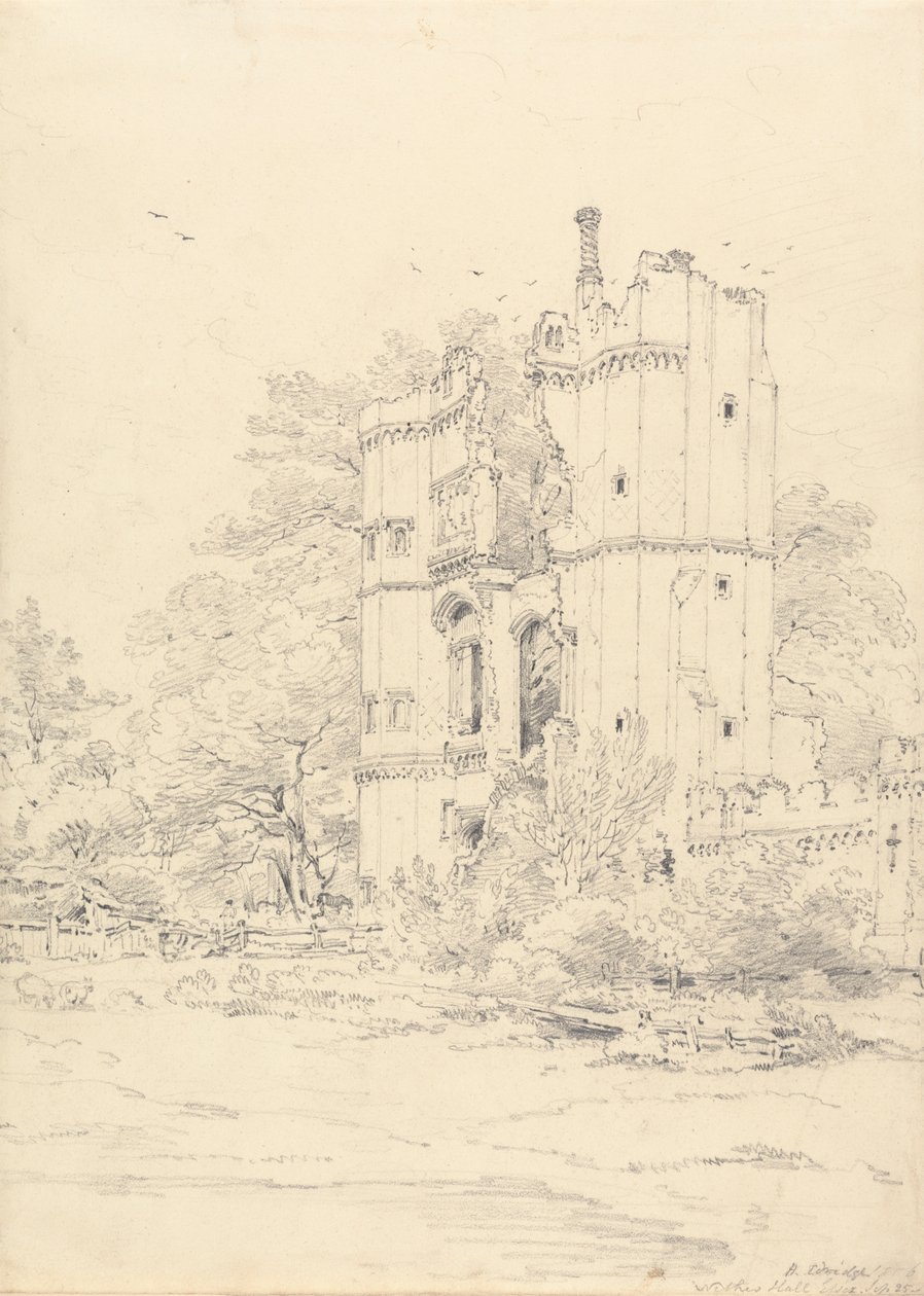 Nether Hall, Essex af Henry Edridge