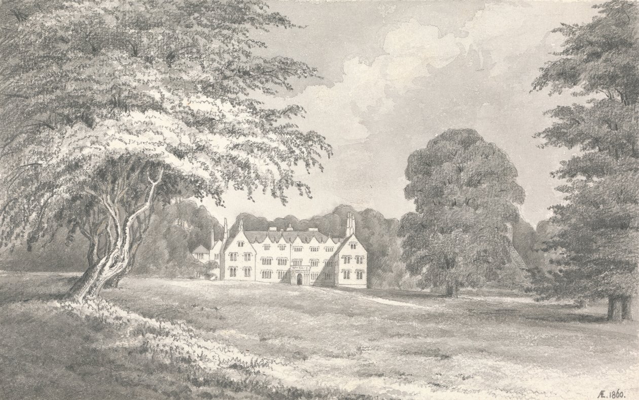 Oakley Hall af Henry Edridge