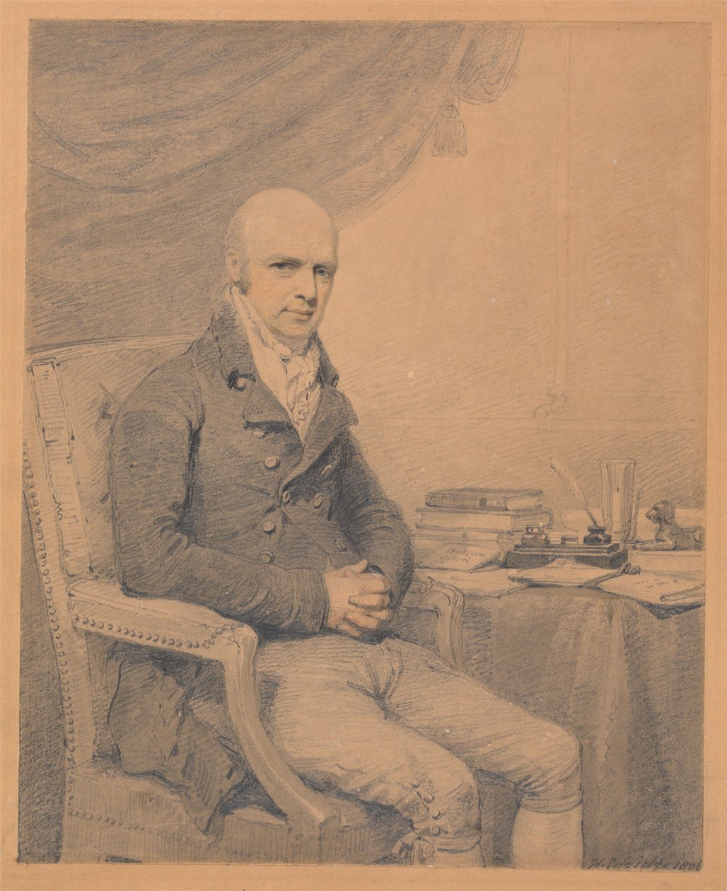 Portræt af Thomas Estcourt Esq. fra Estcourt af Henry Edridge