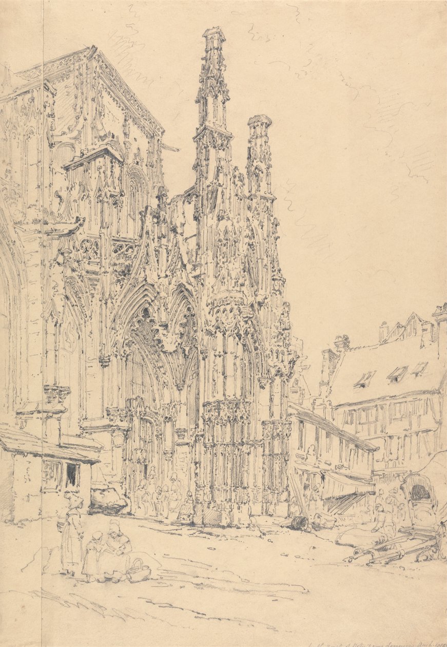 South Porch of Notre Dame, Louviers af Henry Edridge