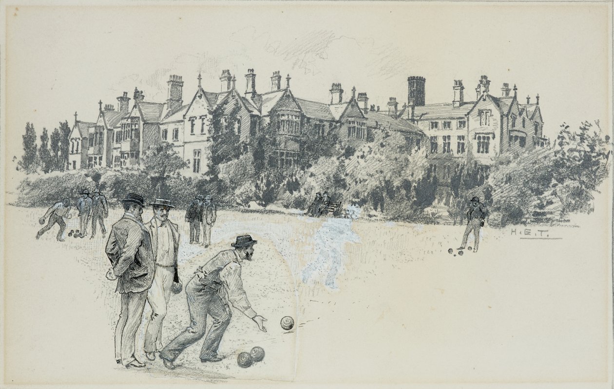 Cheadle Asylum fra Bowling Green af Henry Edward Tidmarsh