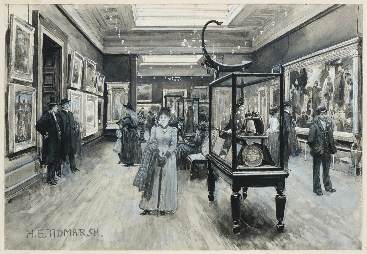 Indvendig udsigt over kunstgalleriet af Henry Edward Tidmarsh