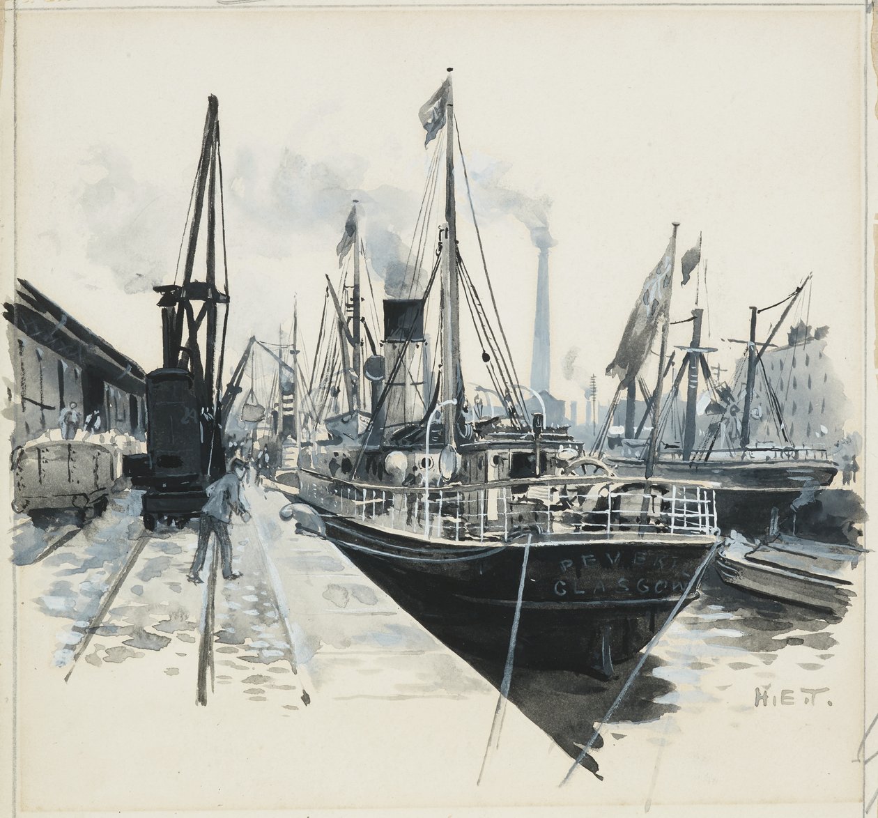 Indlæsning i Pomona Dock af Henry Edward Tidmarsh