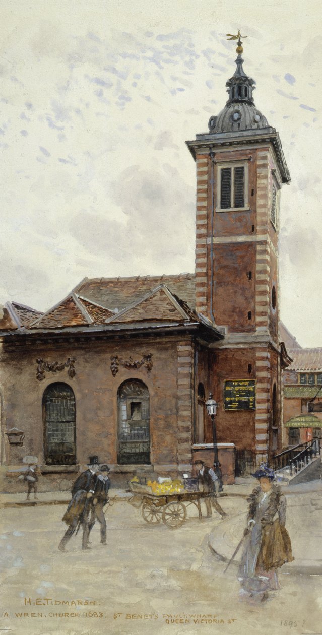 St Benets, Pauls Wharf, Queen Victoria Street af Henry Edward Tidmarsh