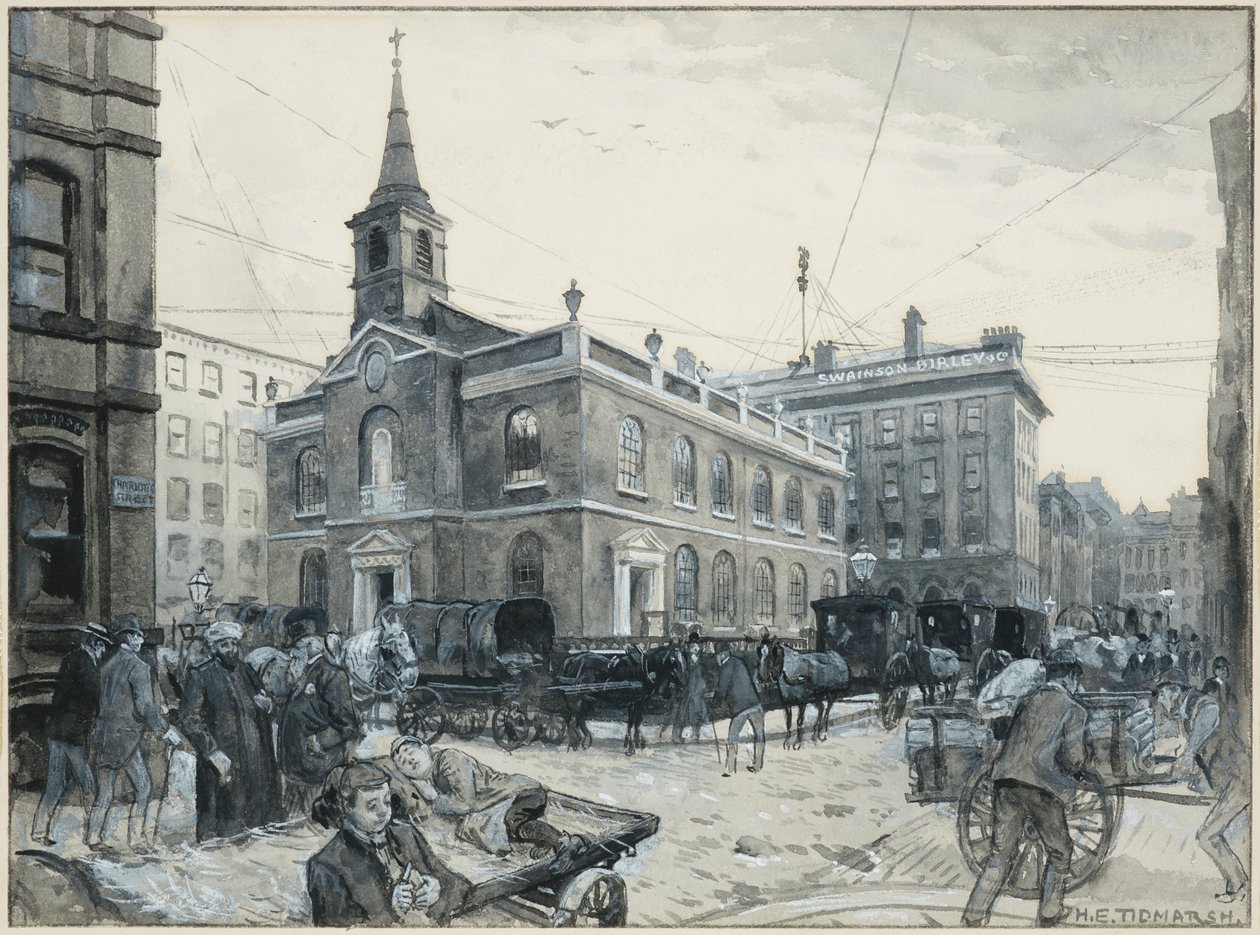 St. James, Manchester (akvarel på papir) af Henry Edward Tidmarsh