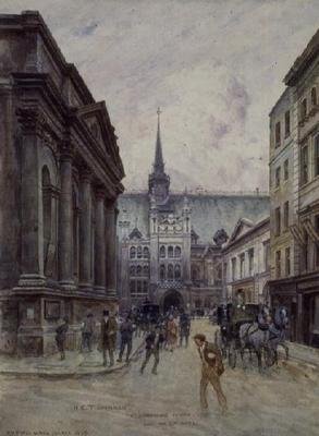 St. Lawrence Jewry og Guildhall af Henry Edward Tidmarsh