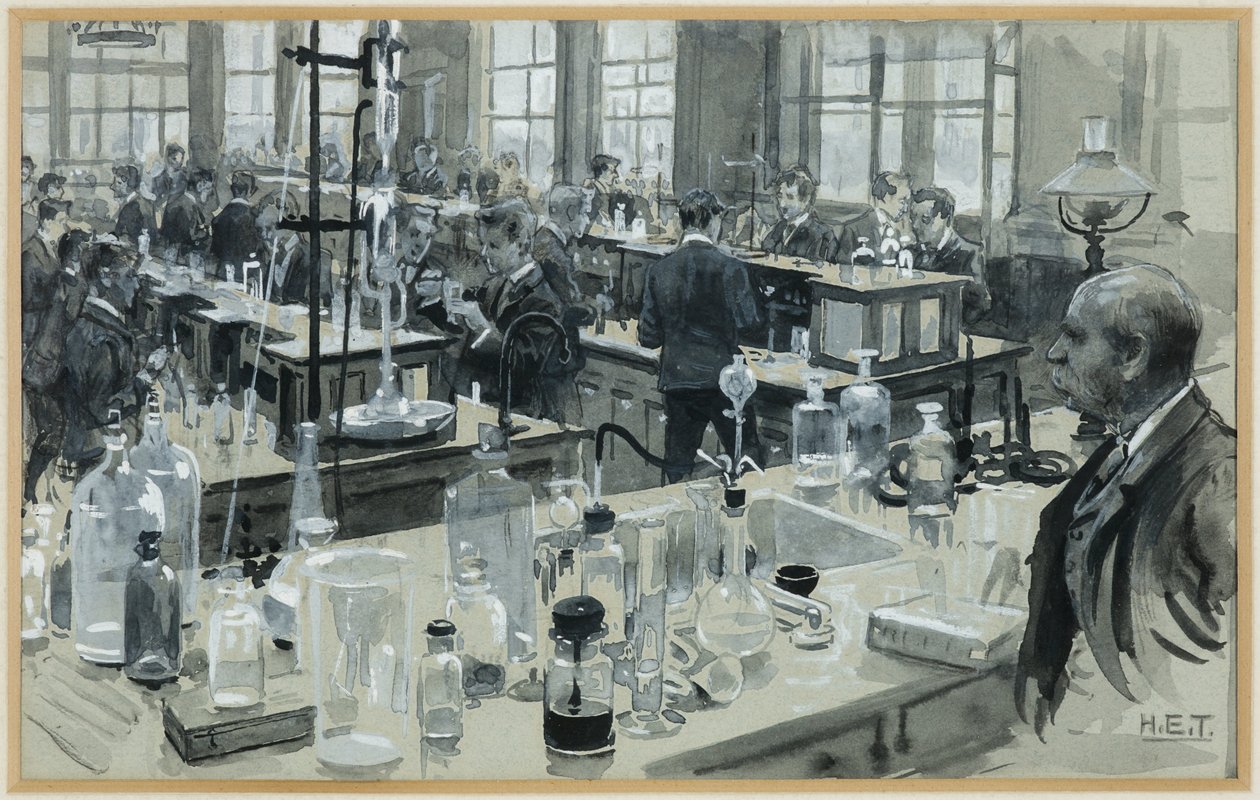 Kemiallinen laboratorio, lukio af Henry Edward Tidmarsh