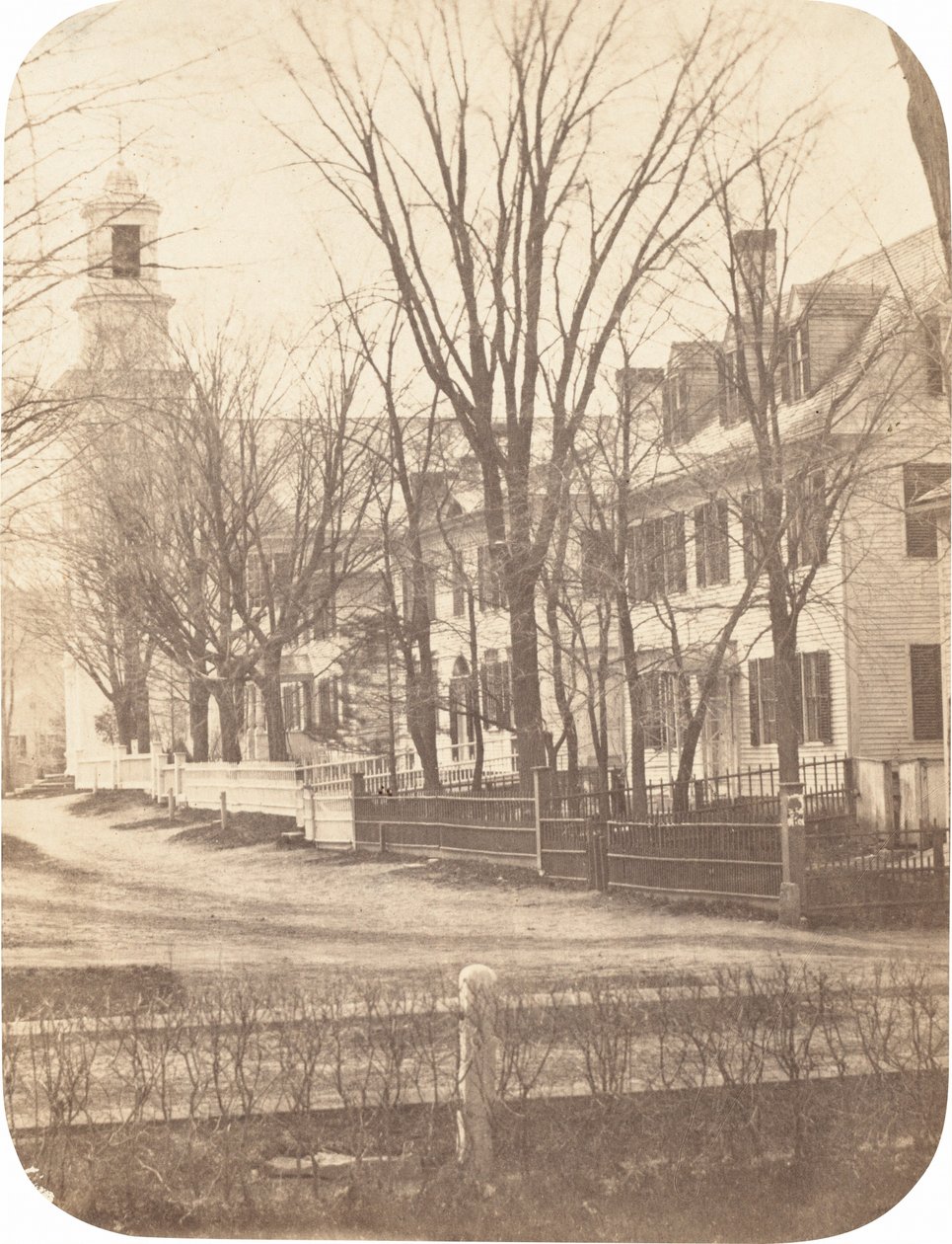 Dartmouth College Church, professor Clement Longs hus, præsident Nathan..., ca. 1858. af Henry F Herbert