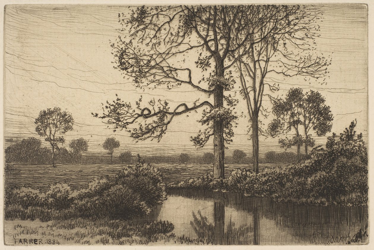 Efterår grå og melankoli, 1884. af Henry Farrer