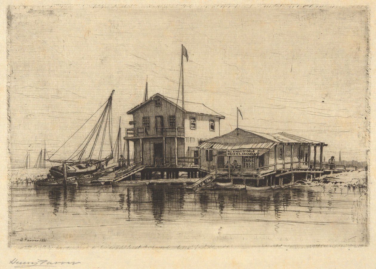 Ved bækken, Long Island af Henry Farrer