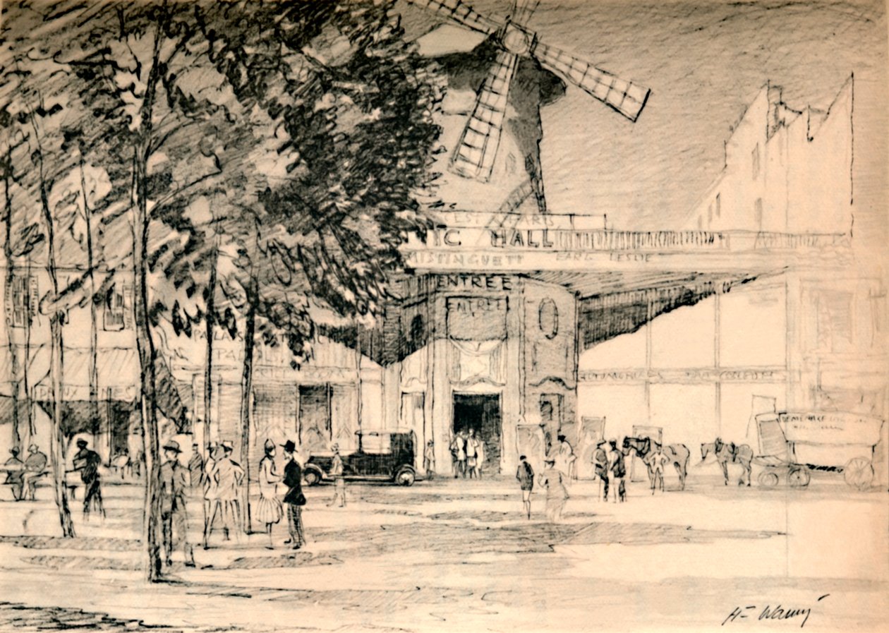 Le Moulin Rouge Død er faktisk Pierrots stearinlys., c1927, 1927 af Henry Franks Waring