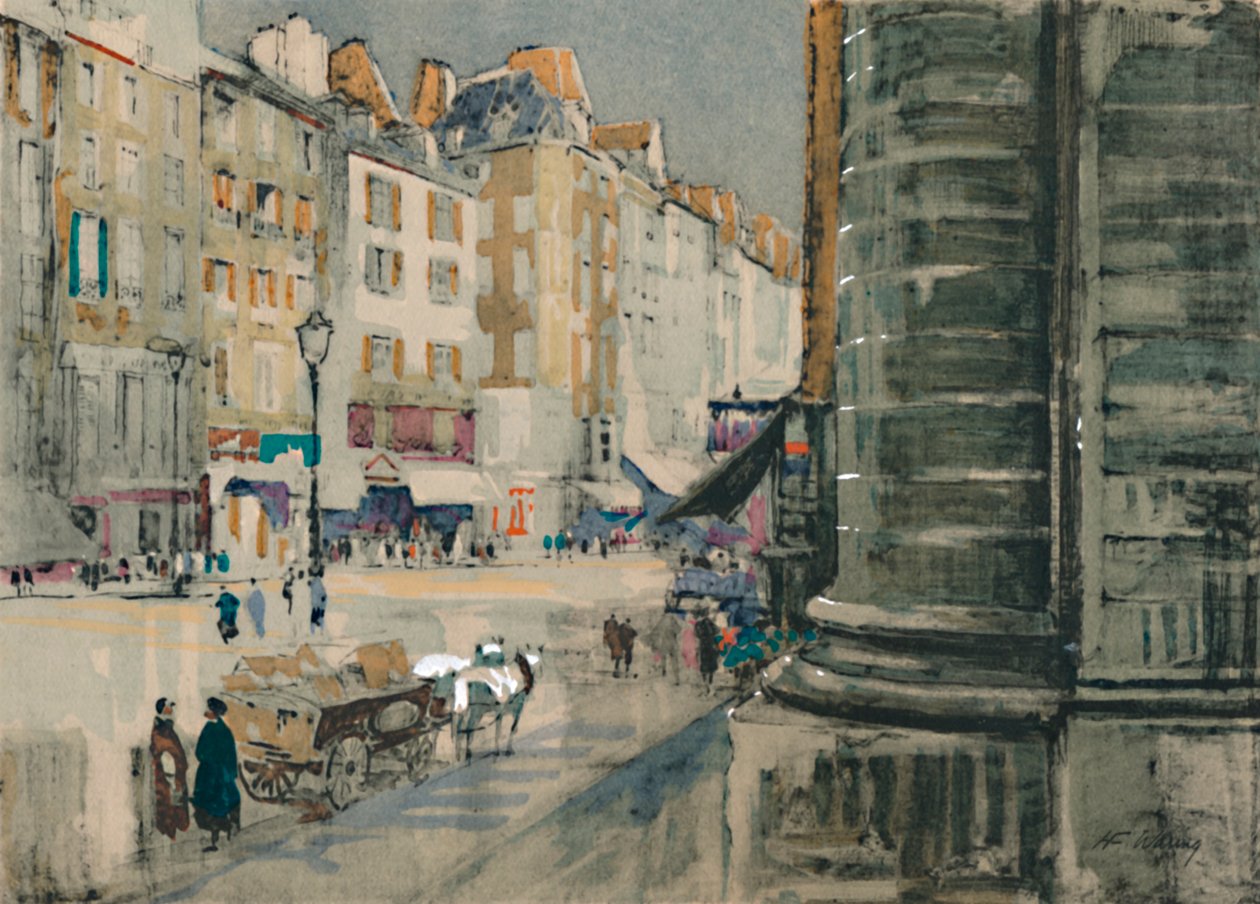 Revolutionens egen gade i Saint-Antoine, c1927, 1927 af Henry Franks Waring