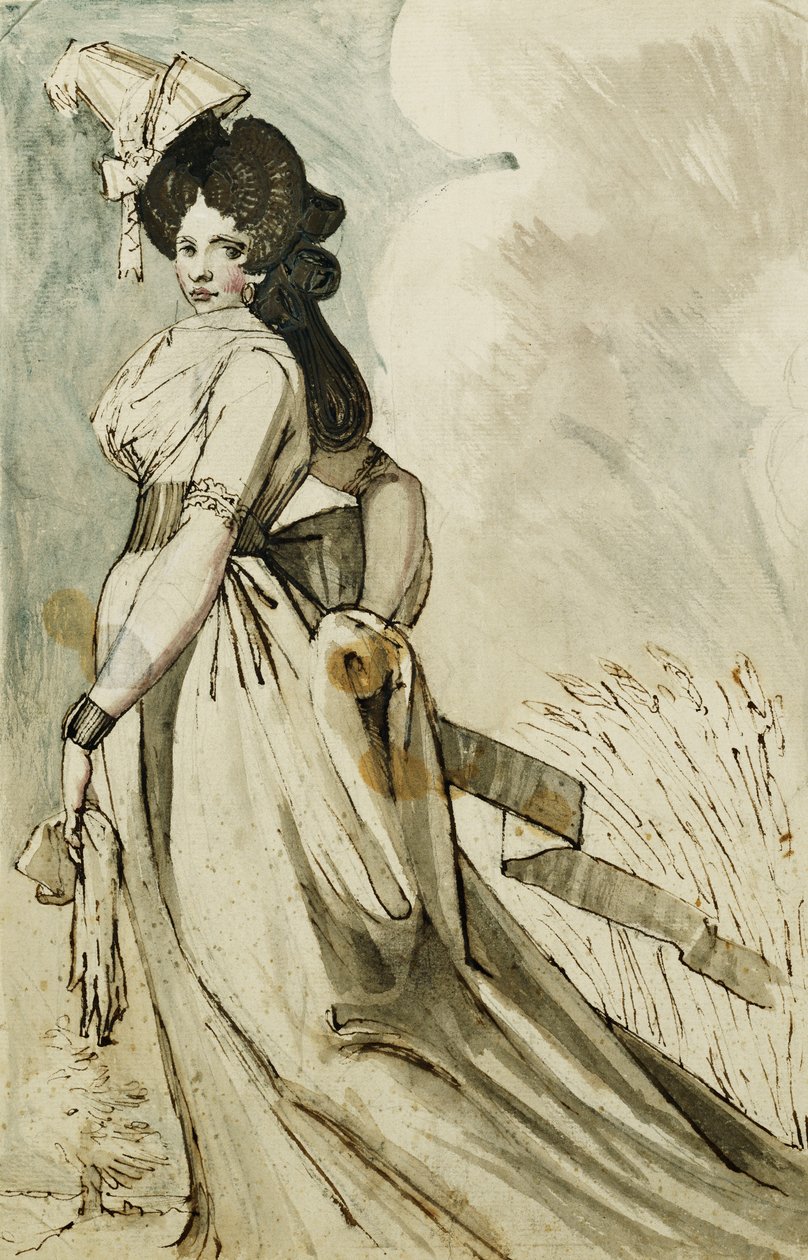 En dame går, af Johann Heinrich Füssli