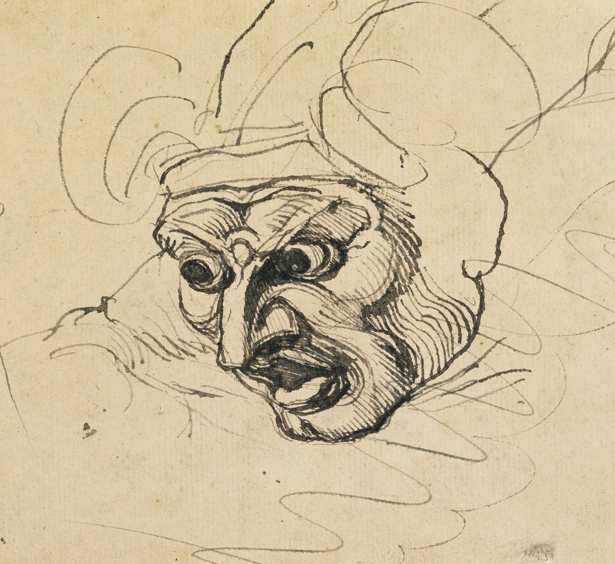 Et truende hoved, af Johann Heinrich Füssli