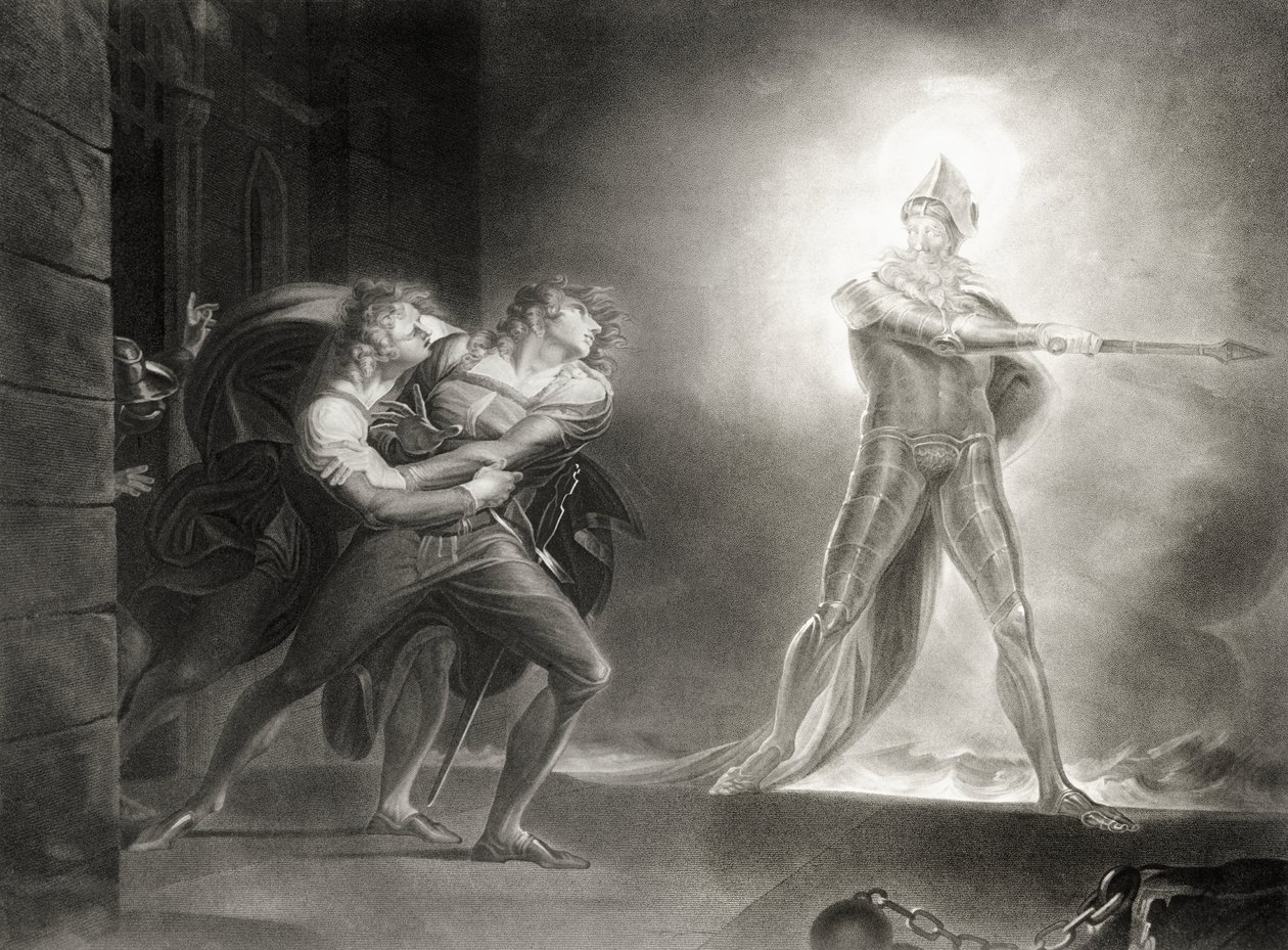 Hamlet, Act I, Scene IV, af William Shakespeare (1564-1616) indgraveret af Robert Thew (1758-1802) af Johann Heinrich Füssli