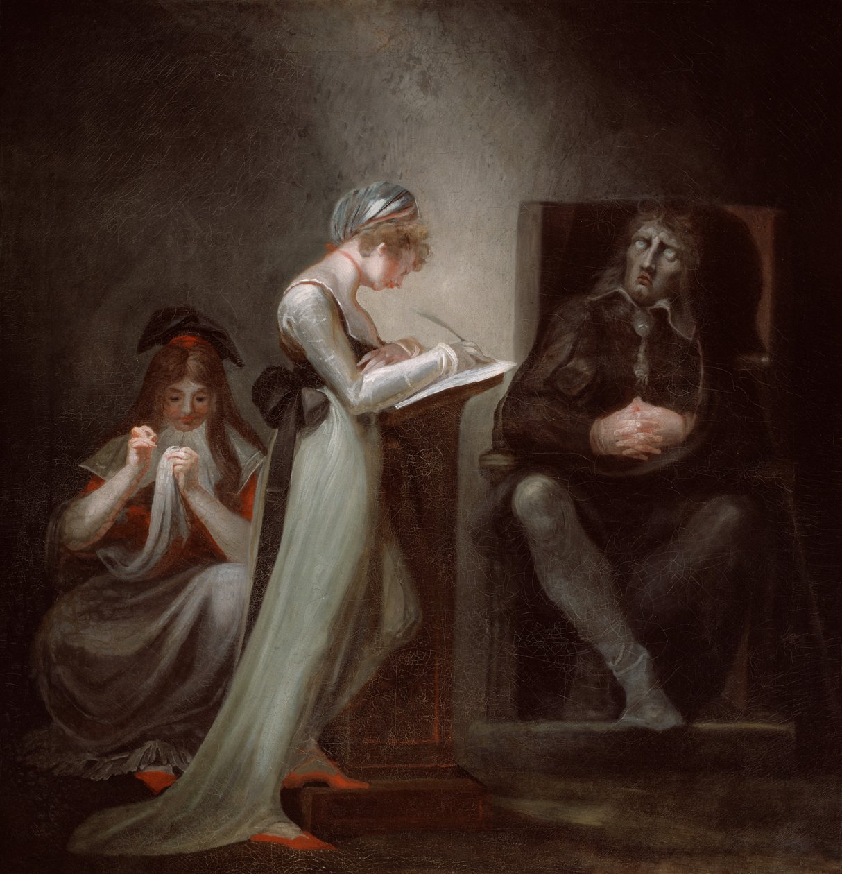 Milton dikterer til sin datter af Johann Heinrich Füssli