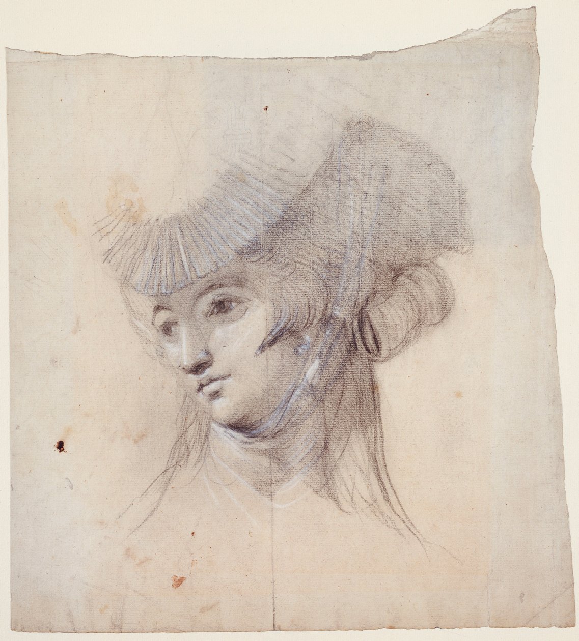 Portrætstudie af en kvinde, sandsynligvis fru Fuseli af Johann Heinrich Füssli