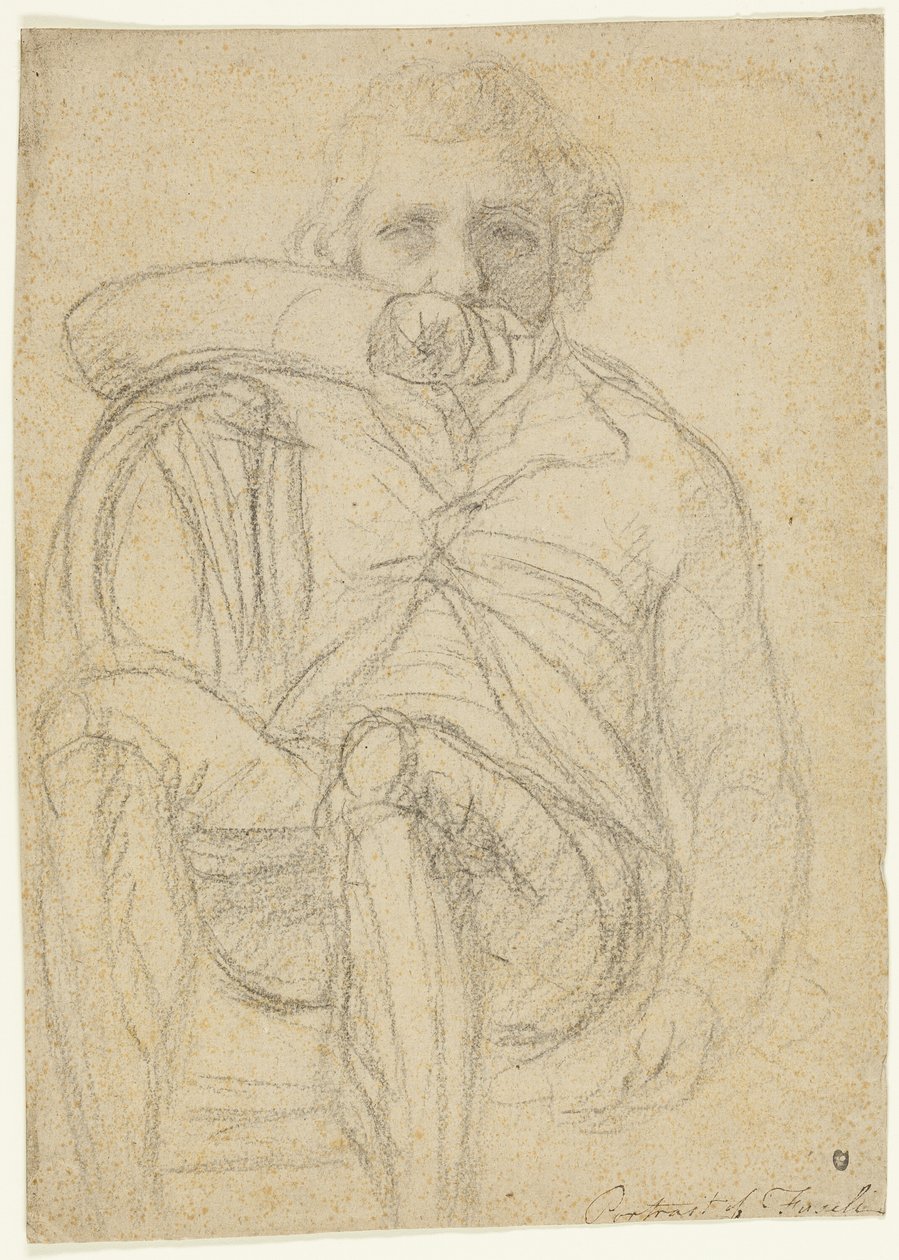 Portræt af Fuseli (recto); Skitse af en hånd (verso) af Henry Fuseli