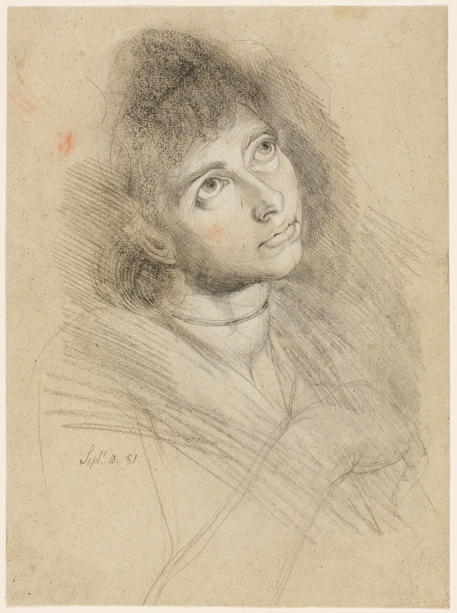 Portræt af en kvinde (Martha Hess) af Johann Heinrich Füssli