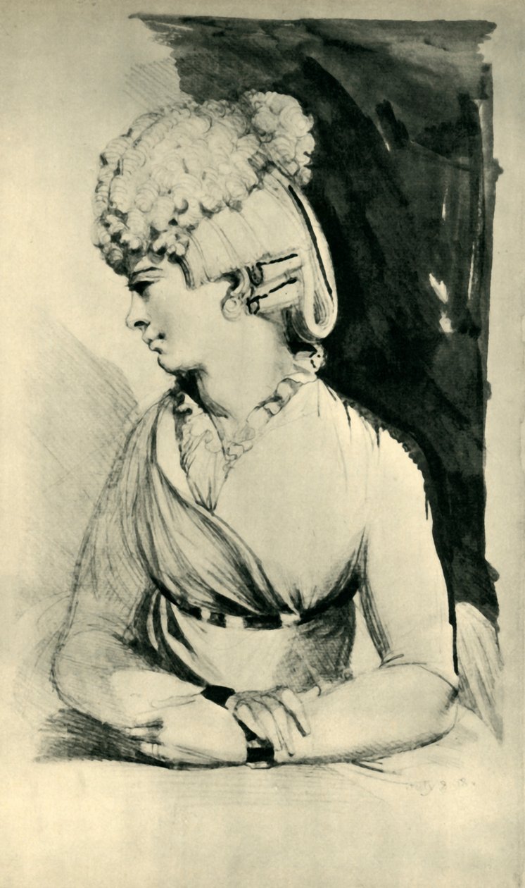 Portræt af en kvinde, slutningen af det 18.-begyndelsen af det 19. århundrede, 1943. af Johann Heinrich Füssli