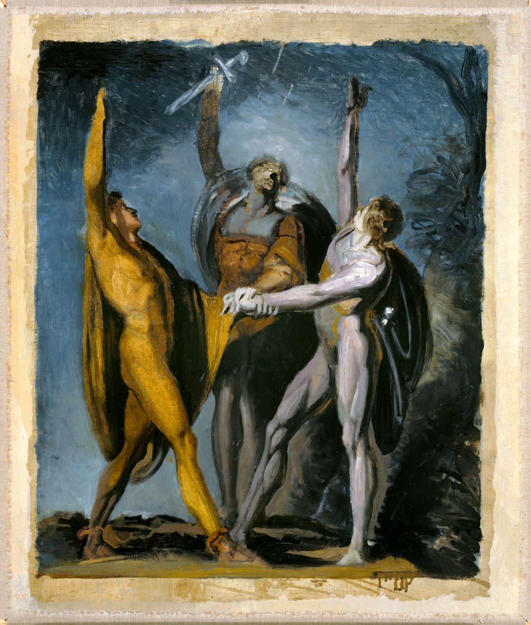 Skitse til ed på Rütli, kvindefigur af Johann Heinrich Füssli
