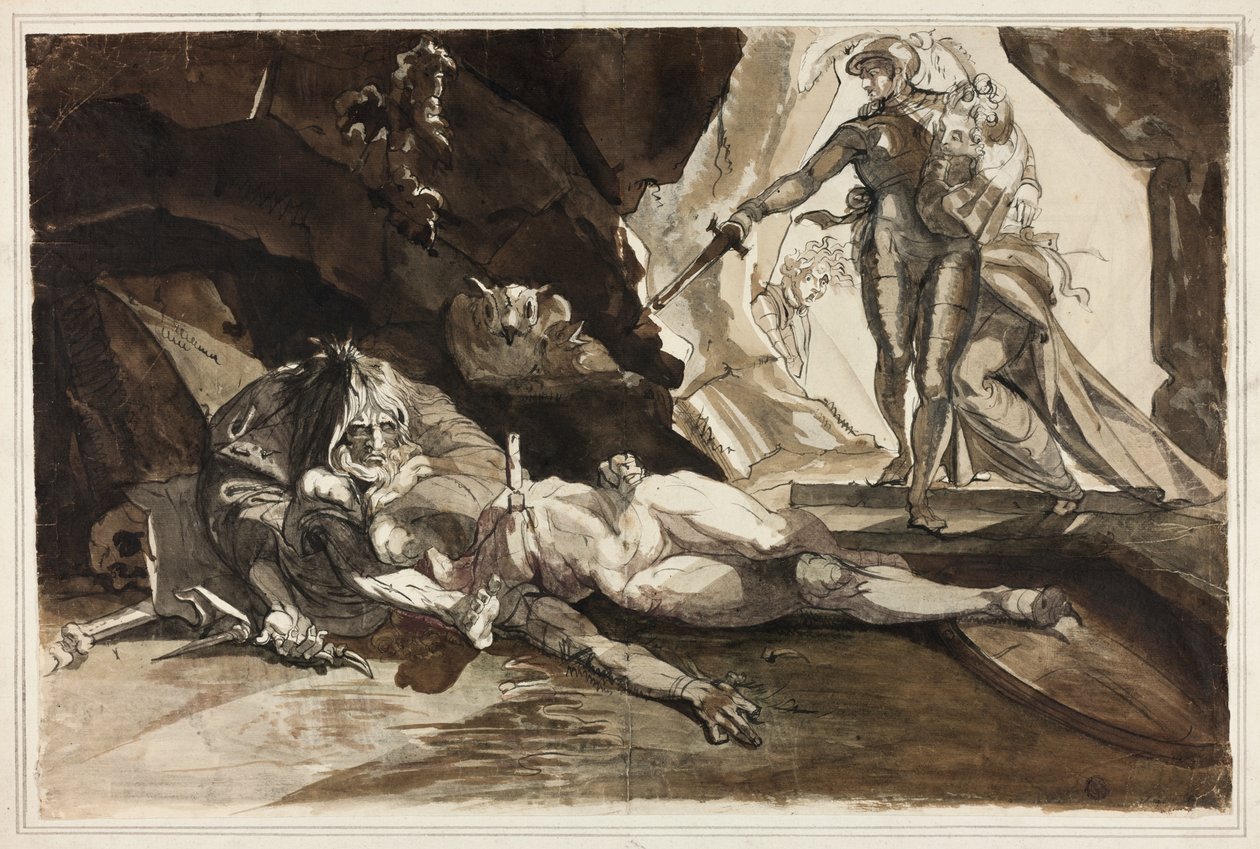 Fortvivlelsens hule af Johann Heinrich Füssli