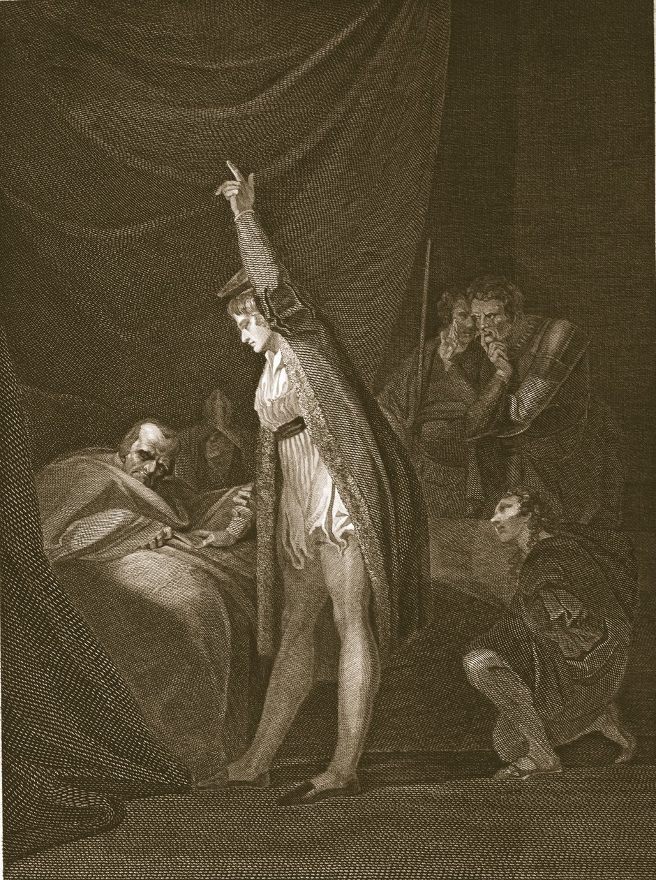 Kardinal Beauforts død, indgraveret af W. Bromley, illustration fra David Humes 