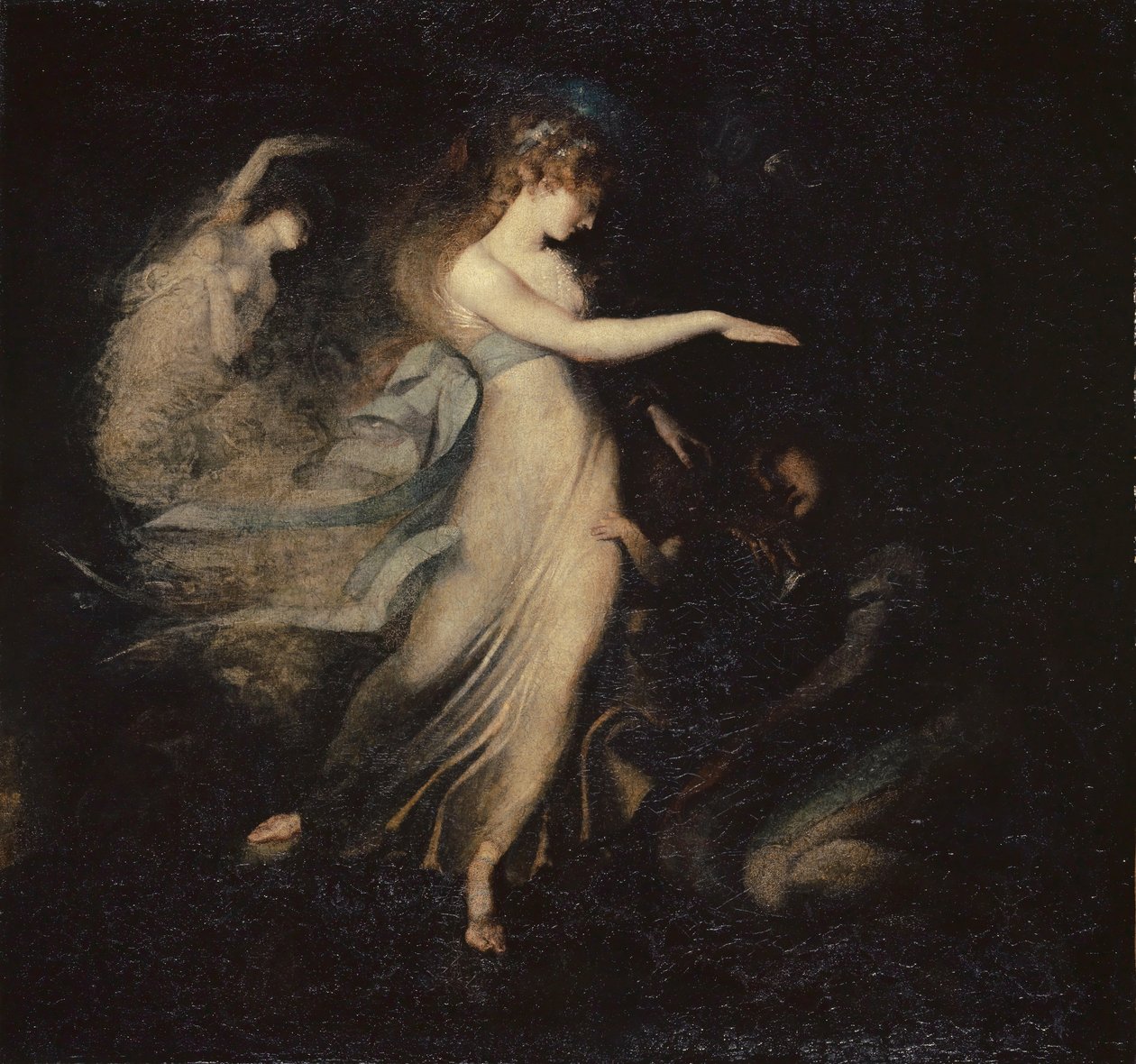 Eventyrdronningen viser sig for prins Arthur, 1785-88 af Johann Heinrich Füssli