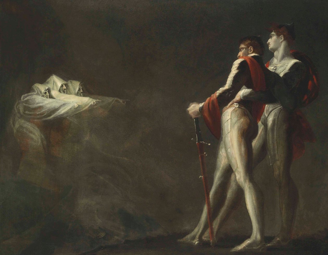 De tre hekse dukker op for Macbeth og Banquo, 1800-1810 af Johann Heinrich Füssli