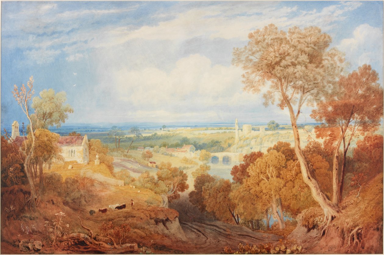 Barnard Castle, omkring 1835 (akvarel og gouache) af Henry Gastineau