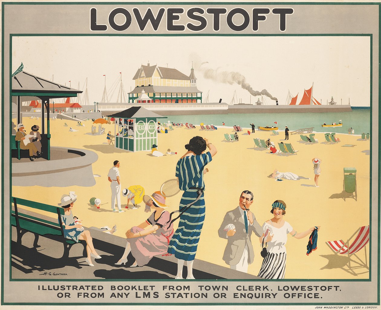 Plakat reklame Lowestoft af Henry George Gawthorn