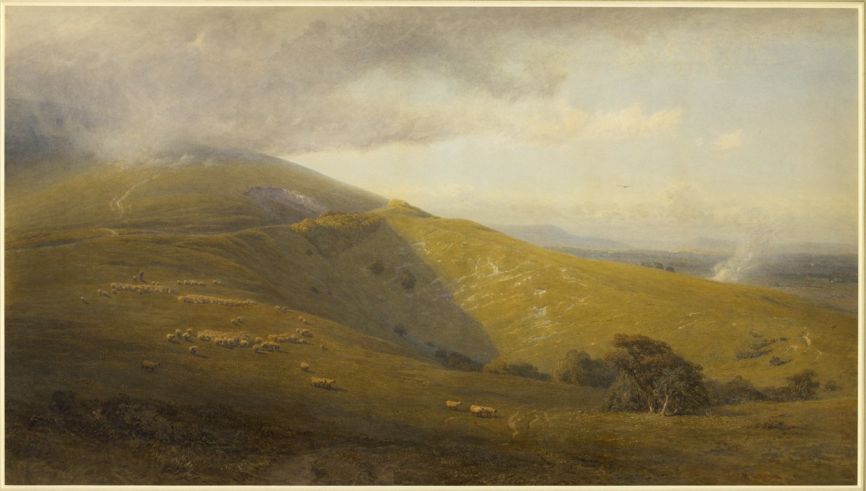 Udsigt over South Downs af Henry George Hine