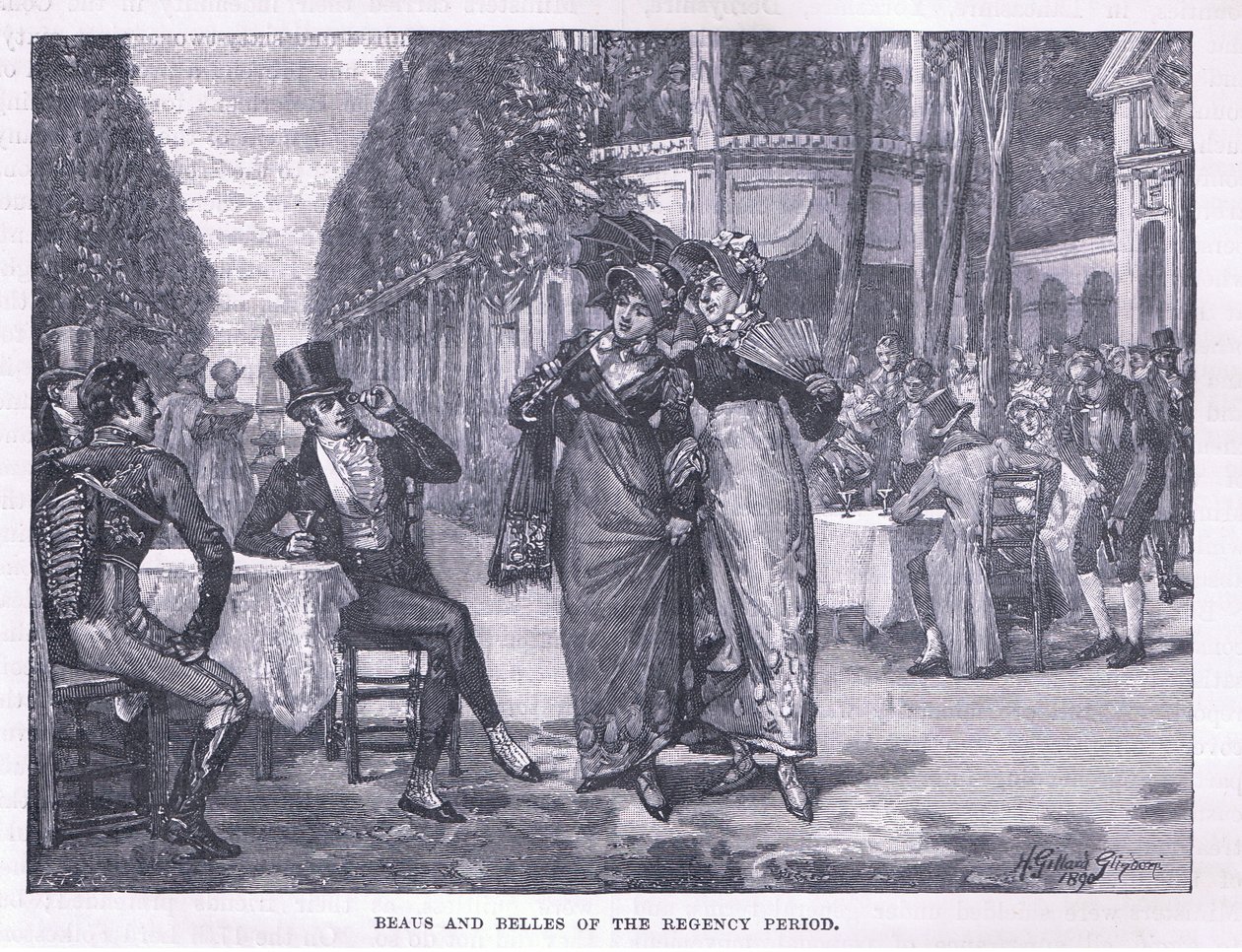 Beaus and Belles fra Regency-perioden omkring 1818 af Henry Gillard Glindoni
