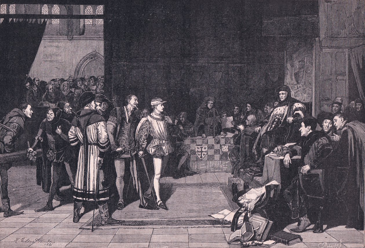 Henry, Prins af Wales før dommer Gascoigne af Henry Gillard Glindoni