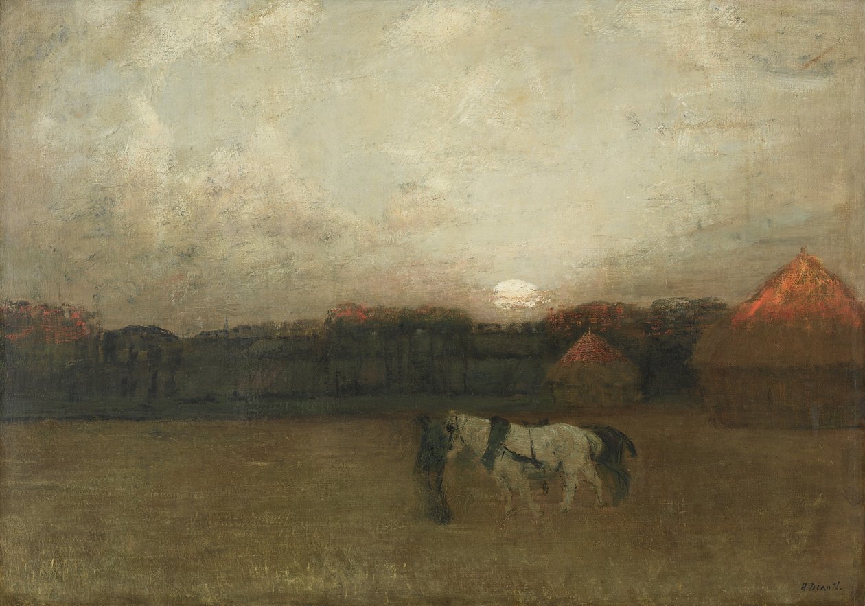 The Stubble Field, ca. 1909 (olie på lærred) af Henry Golden Dearth